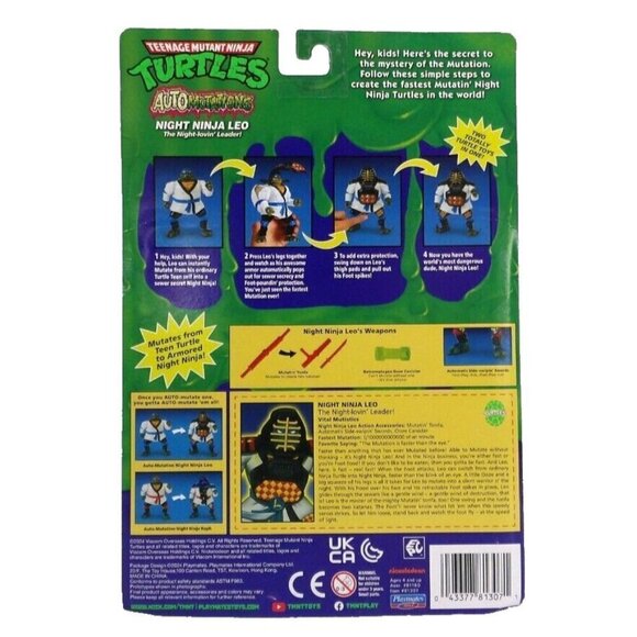 Teenage Mutant Ninja Turtles NIGHT NINJA LEO 5" action figure PLAYMATES 2024 NEW - Picture 2 of 2